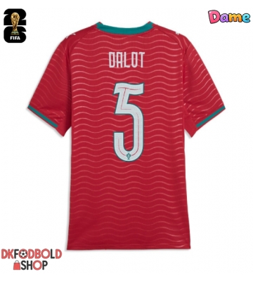 Portugal Diogo Dalot #5 Hjemmebanetrøje Dame VM 2026 Kort ærmer Portugal Diogo Dalot #5 Hjemmebanetrøje Dame VM 2026 Kort ærmer